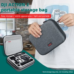 Leather Waterproof Travel Case for DJI Action 2 Power Combo and Dual-Screen Combo Accessories Skyreat Action 2 Carry Case 