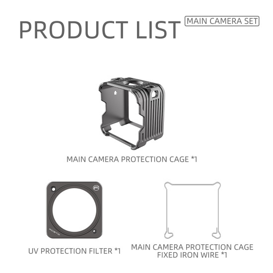 Cage Filter For DJI Action 2 Aluminum Alloy Protect Main Camera UV Protection Fixed Iron Wire RCSTQ Accessories Kit Parts Combo