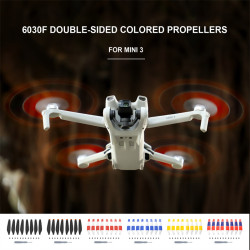 For DJI Mini 3 8pcs Propellers 6030F Lightweight Airscrew Low Noise Color Blade Accessories Double Side Plastic Drone Parts Combo