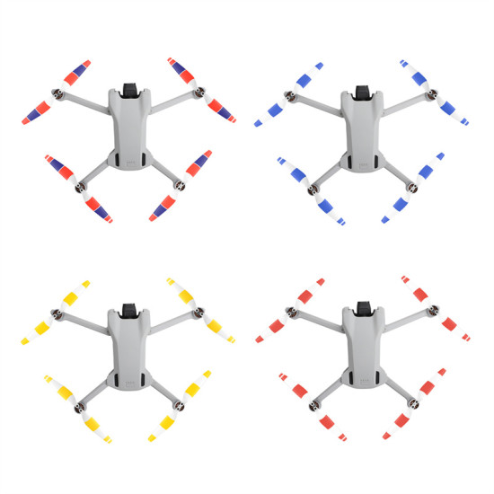 For DJI Mini 3 8pcs Propellers 6030F Lightweight Airscrew Low Noise Color Blade Accessories Double Side Plastic Drone Parts Combo