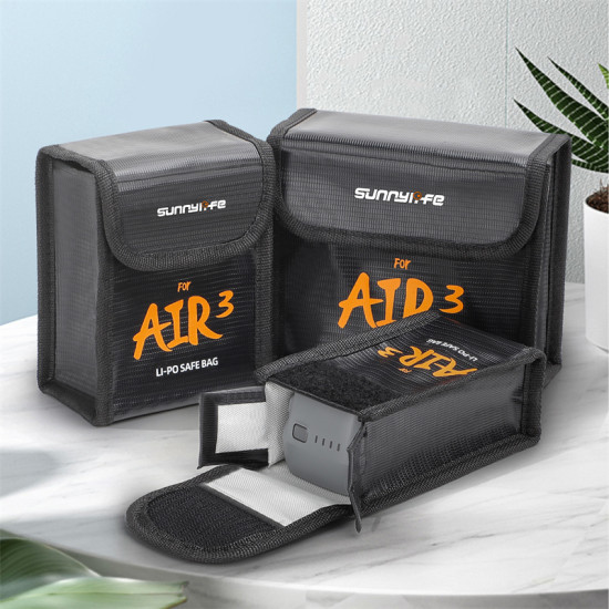 Battery Safe Bag for DJI AIR 3 Protective Case  Drone Li-Po Spare Box Sunnylife Accessories Packet Explosion-proof Parts Combo 