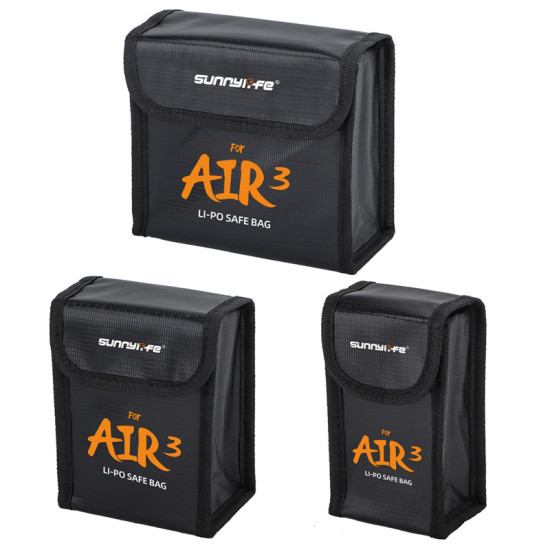 Battery Safe Bag for DJI AIR 3 Protective Case  Drone Li-Po Spare Box Sunnylife Accessories Packet Explosion-proof Parts Combo 