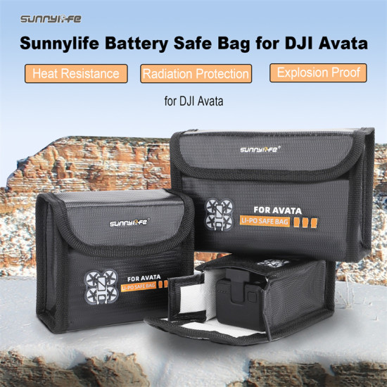 For DJI Avata Safe Battery Bag Box Case Protective Li-Po Explosion-Proof Accessories Packet Protectors Spare Set Parts Sunnylife 