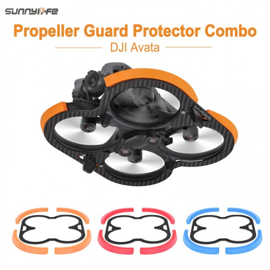 Propeller Guard Protector for DJI Avata Accessories Carbon Fiber Anti-collision EVA Stripe Shielding Ring Props Combo Sunnylife 
