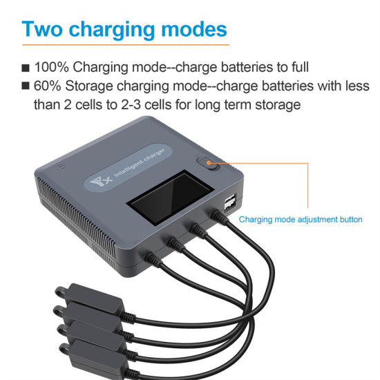 YX Digital Display Charger For DJI Mavic AIR 2/2S Use FCC UL/CE GS/BS/SAA Drone Battery 13.2V/2.0A USB Accessories Kit Combo 