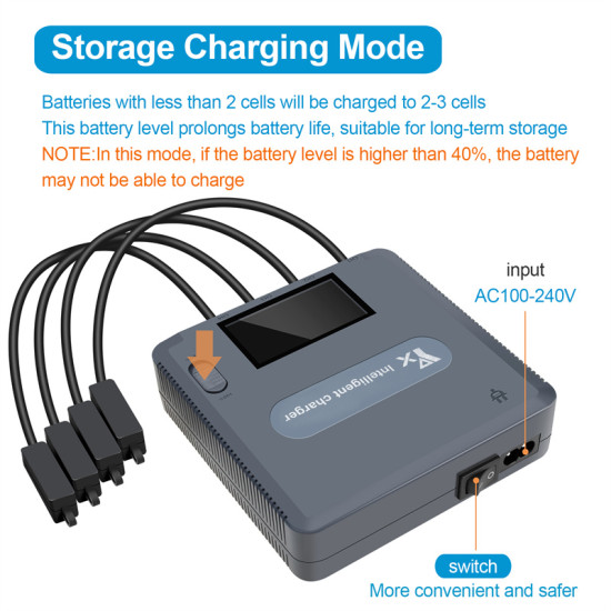 YX Digital Display Charger For DJI Mavic AIR 2/2S Use FCC UL/CE GS/BS/SAA Drone Battery 13.2V/2.0A USB Accessories Kit Combo 