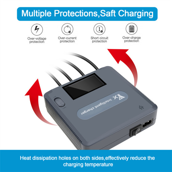YX Digital Display Charger For DJI Mavic AIR 2/2S Use FCC UL/CE GS/BS/SAA Drone Battery 13.2V/2.0A USB Accessories Kit Combo 