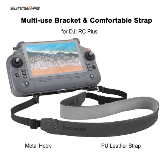 Shoulder Belt Leather Strap for DJI RC Plus Accessories Sunnylife Controller Hanger Bracket PU Lanyard Matrice for M30/M30T/M40 