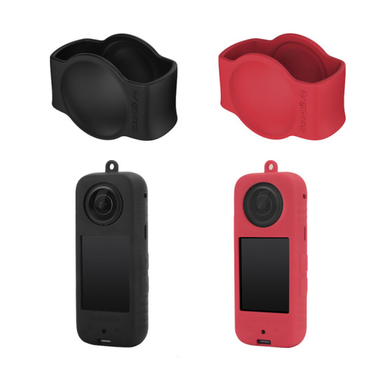Lens Cover for Insta360 X3 Silicone Protective Case Camera Protector Scratch-proof Lanyard Accessories Rubber Sleeve Sunnylife