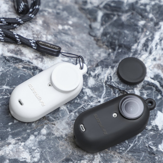Silicone Case for Insta360 GO 3 Camera Lens Cover Protector Bag Protective Neck Strap Lanyard Accessories Rope Parts Sunnylife 