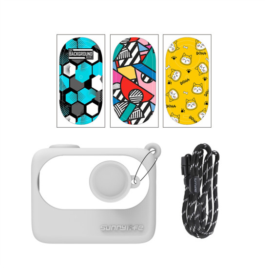 Silicone Cover Protective for Insta360 GO 3 Case Camera Stickers Sunnylife Skin Wrap Lens Cover Protector Neck Strap Accessories 