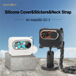 Silicone Cover Protective for Insta360 GO 3 Case Camera Stickers Sunnylife Skin Wrap Lens Cover Protector Neck Strap Accessories 