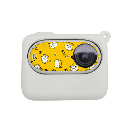 Silicone Cover Protective for Insta360 GO 3 Case Camera Stickers Sunnylife Skin Wrap Lens Cover Protector Neck Strap Accessories 