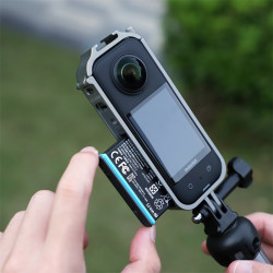 Shell Frame For Insta360 X3 Accessories Metal Cage Protective Housing Alloy Case Cold Shoe Adapter Mount Aluminum Sunnylife Part