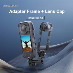 Cage Lens Cap for Insta360 X3 Housing Case Frame Sport Camera Plastic Adapter Protective Bracket Holder Accessories Sunnylife 