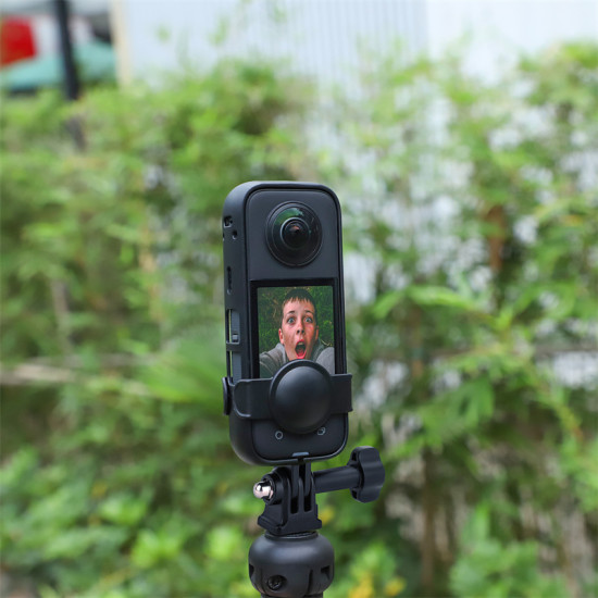 Cage Lens Cap for Insta360 X3 Housing Case Frame Sport Camera Plastic Adapter Protective Bracket Holder Accessories Sunnylife 
