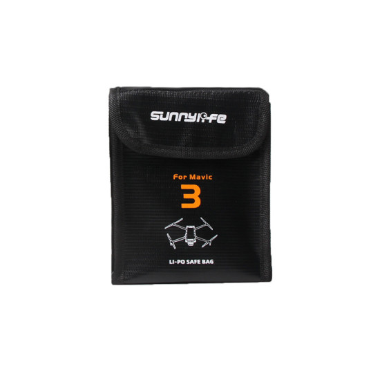 For Mavic 3 Battery Safe Bag Protective Li-Po Safe Bag Explosion-proof Accessories Sunnylife Protectors Spare Parts Black