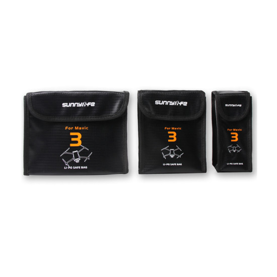 For Mavic 3 Battery Safe Bag Protective Li-Po Safe Bag Explosion-proof Accessories Sunnylife Protectors Spare Parts Black
