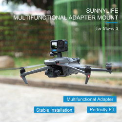 Sunnylife Sports Camera Holder Drone Light Bracket Navigation Lamp for Mavic 3 for ACTION 2/GoPro 10/Insta360 ONE X2 Accessory