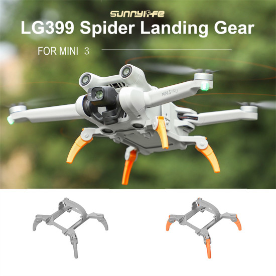 Landing Gear for Mini 3 Pro Drone Heightened Spider Foot Stool Extensions Support Leg Protector Accessories Sunnylife LG399 Set