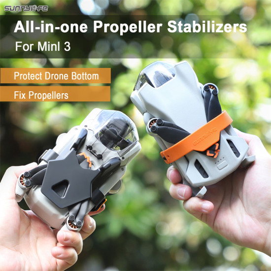 Sunnylife Propeller Stabilizer Holder for DJI Mini 3 Accessories Bottom Protective Cover Prop Fixing Plastic Silicone Waterproof