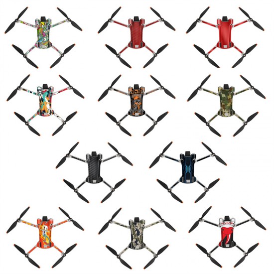 Colored Stickers For DJI Mini 3 Pro Protective Film Scratch-proof Decals Skin for RC-N1/RC Drone Accessory Set Parts Sunnylife 