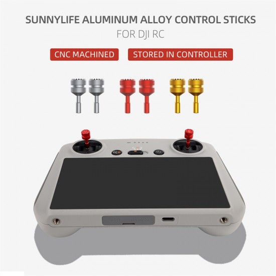 Control Sticks Aluminum Alloy Thumb Rocker Storable Joysticks for DJI RC Mini 3 Pro Controller Sunnylife Lever Accessory Parts