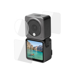 For DJI ACTION 2 Protective Film Combo Tempered Glass Lens Film Front Rear Screen Protector Sunnylife Accessories Kit Parts