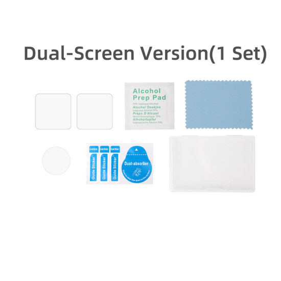 For DJI ACTION 2 Protective Film Combo Tempered Glass Lens Film Front Rear Screen Protector Sunnylife Accessories Kit Parts