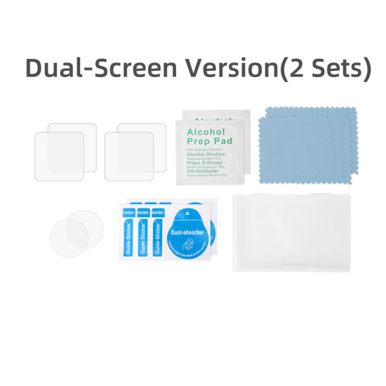 For DJI ACTION 2 Protective Film Combo Tempered Glass Lens Film Front Rear Screen Protector Sunnylife Accessories Kit Parts