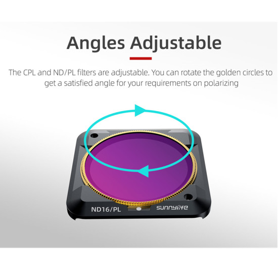 Sunnylife Lens Filter for DJI ACTION 2 Action Camera Magnetic Adjustable Filters Set Accessories Kit ND Diving MCUV CPL