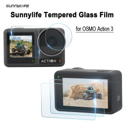 For OSMO Action 3  Lens Film Screen Protective Tempered Glass Membrane Films Sport Camera Accessories Parts Anti-Dust Sunnylife