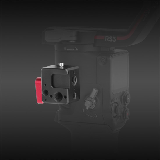 Adapter Clamp for DJI RS 2/RSC 2/RS 3/RS 3 Pro Accessories Monitor Holder Locating Hole Gimbal Mounting Plate 1/4 Thread 3/8 Set