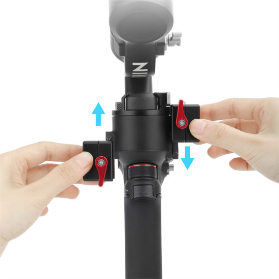 Adapter Clamp for DJI RS 2/RSC 2/RS 3/RS 3 Pro Accessories Monitor Holder Locating Hole Gimbal Mounting Plate 1/4 Thread 3/8 Set