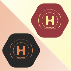 Sunnylife Drone Landing Pad 60cm(23.6in) Fast-Fold Double-Sided Helipad with Fixing Nails for DJI Avata/ Mini 3 Pro/ Air 2S 