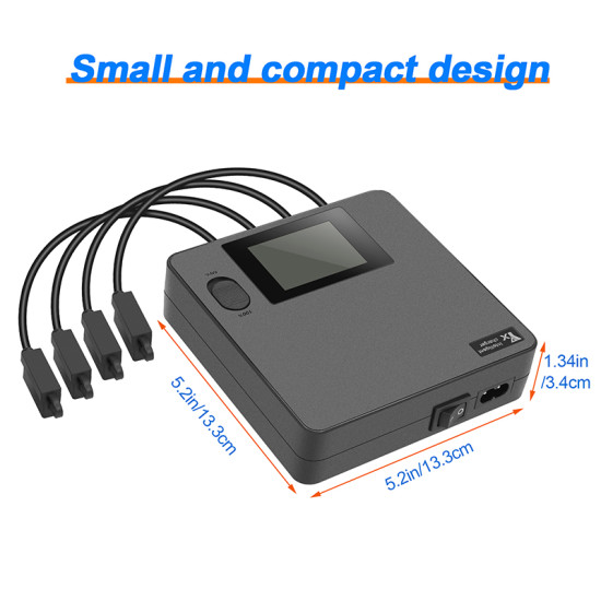 For DJI YX Dji Air3 Charger Color Screen Battery Manager 4-Way Digital Display Storage Charger 