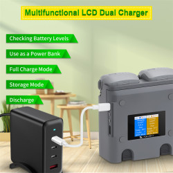AIR 3 Multlfunctlonal LCD Dual Charger