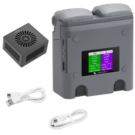 AIR 3 Multlfunctlonal LCD Dual Charger