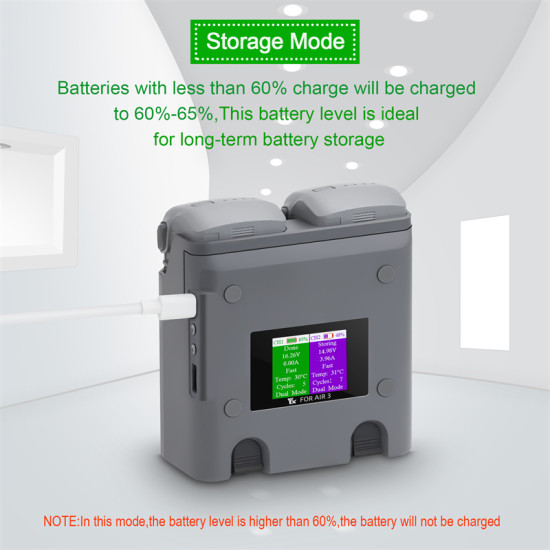 AIR 3 Multlfunctlonal LCD Dual Charger
