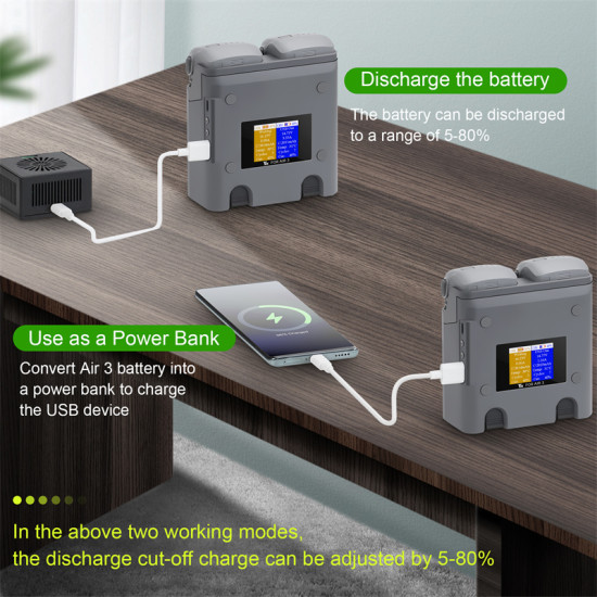 AIR 3 Multlfunctlonal LCD Dual Charger
