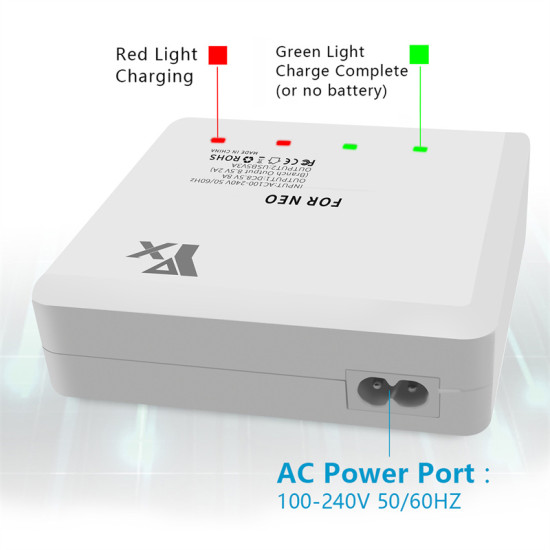 NEO charger Charge four NEO batteries 