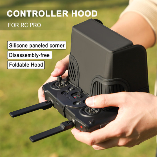 Sun Hood For RC PRO Controller Foldable Magnetic PU Leather Sunshade Silicone Cover for DJI Mini 3 Pro/Mavic 3/Air 2S Sunnylife