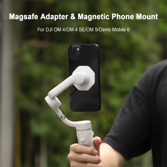 Magnetic Adapter for For DJI OM 4 SE 5/Osmo Mobile 6/iPhone 14/13/12 Accessories Phone Mount Holder Parts Hold Stand Sunnylife 