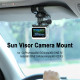 Car Sun Visor Mount Camera Holder Cell Phone Vlog Accessories Sunnylife 360°Rotating for Insta360 GO 3/360 X3/GoPro 11/Action 3