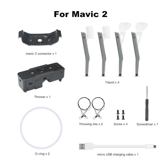 Thrower For DJI Mavic 2 Pro AIR 2 Mini 2 Airdrop System Drone Air-Dropping Fishing Bait Wedding Ring Gift Deliver Accessory Kits