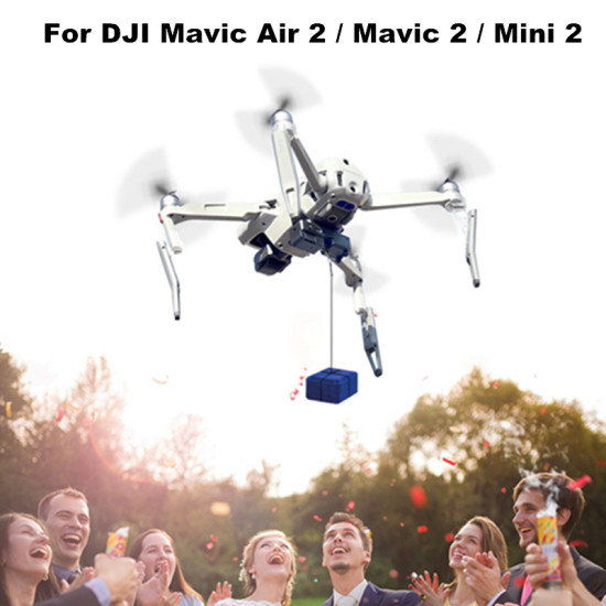 Thrower For DJI Mavic 2 Pro AIR 2 Mini 2 Airdrop System Drone Air-Dropping Fishing Bait Wedding Ring Gift Deliver Accessory Kits