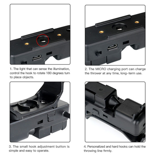 Thrower For DJI Mavic 2 Pro AIR 2 Mini 2 Airdrop System Drone Air-Dropping Fishing Bait Wedding Ring Gift Deliver Accessory Kits