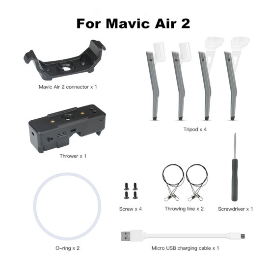 Thrower For DJI Mavic 2 Pro AIR 2 Mini 2 Airdrop System Drone Air-Dropping Fishing Bait Wedding Ring Gift Deliver Accessory Kits