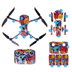 DJI Mavic Air 2S Sticker Skin Accessories Protective Adhesive PVC Wrap Decal Drone Waterproof Protector Sunnylife Spare Parts