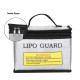 Fireproof Explosionproof Lipo Safe Bag for Lipo Battery Storage and Charging , Large Space Highly Sturdy Double Zipper Lipo Battery Guard (215*115*165MM)